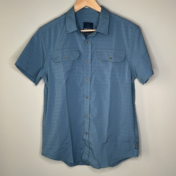 prAna Cayman Shirt in Blue Note Men's Size Small NWT - Picture 7 of 8